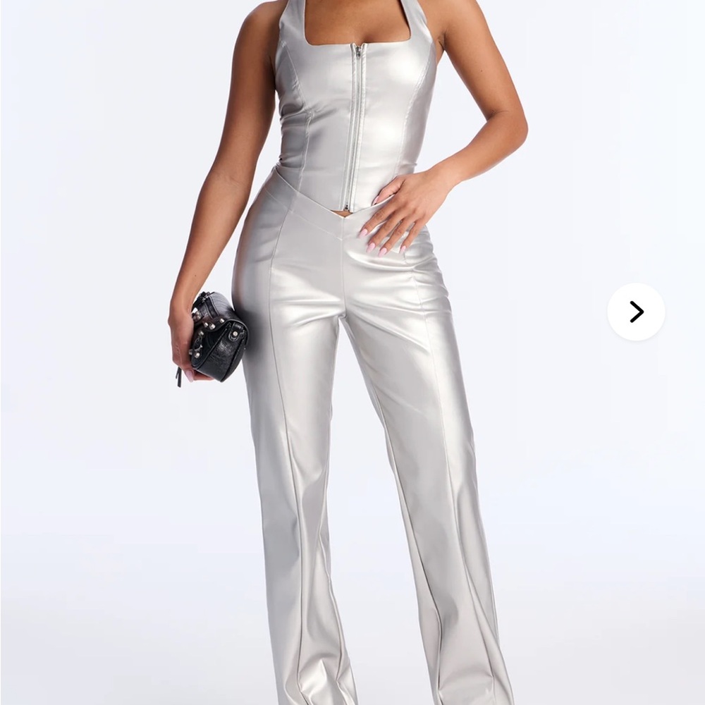 Fashion Nova Silver Women's Jumpsuit